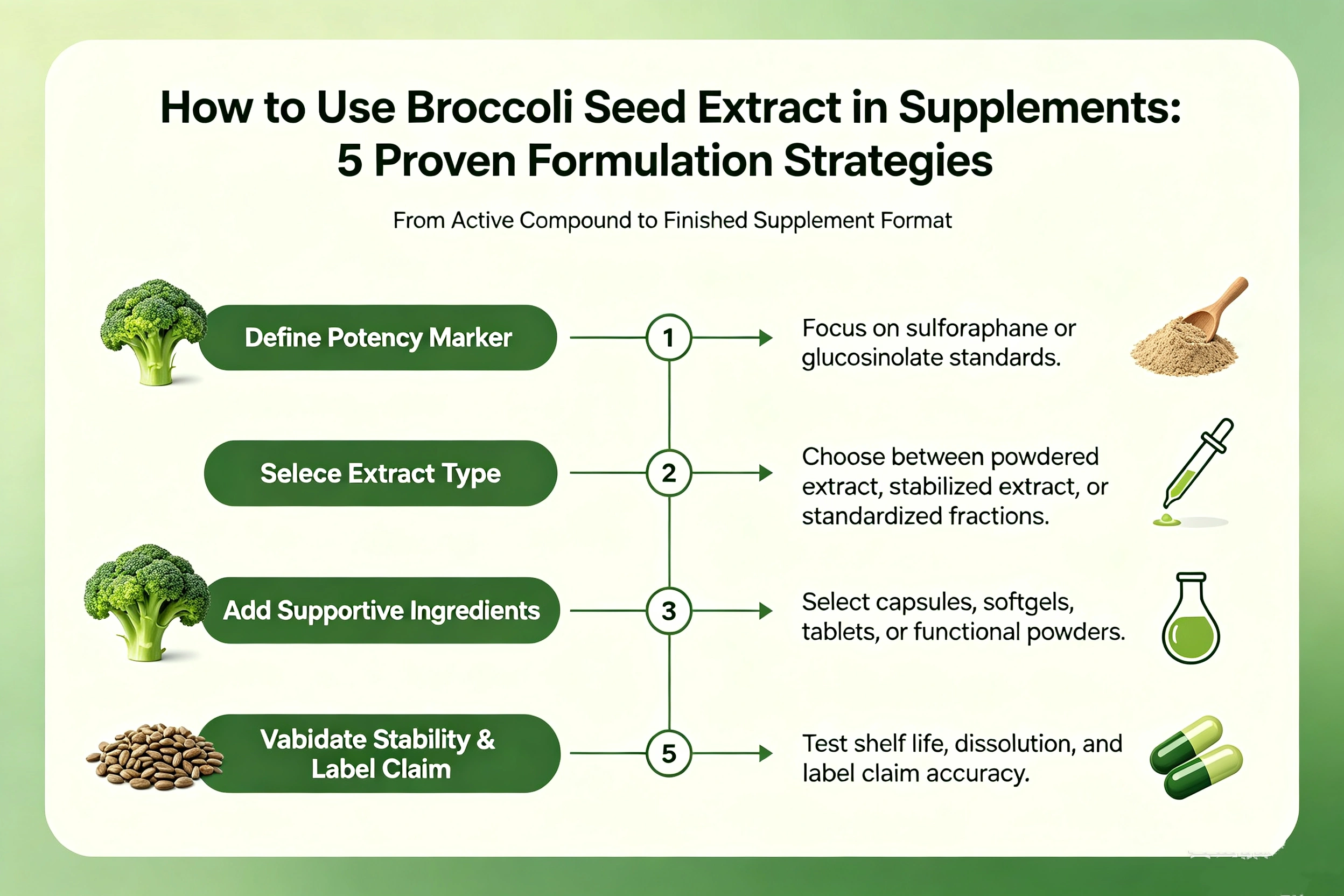 Come utilizzare l'estratto di semi di broccoli negli integratori: 5 strategie di formulazione com...